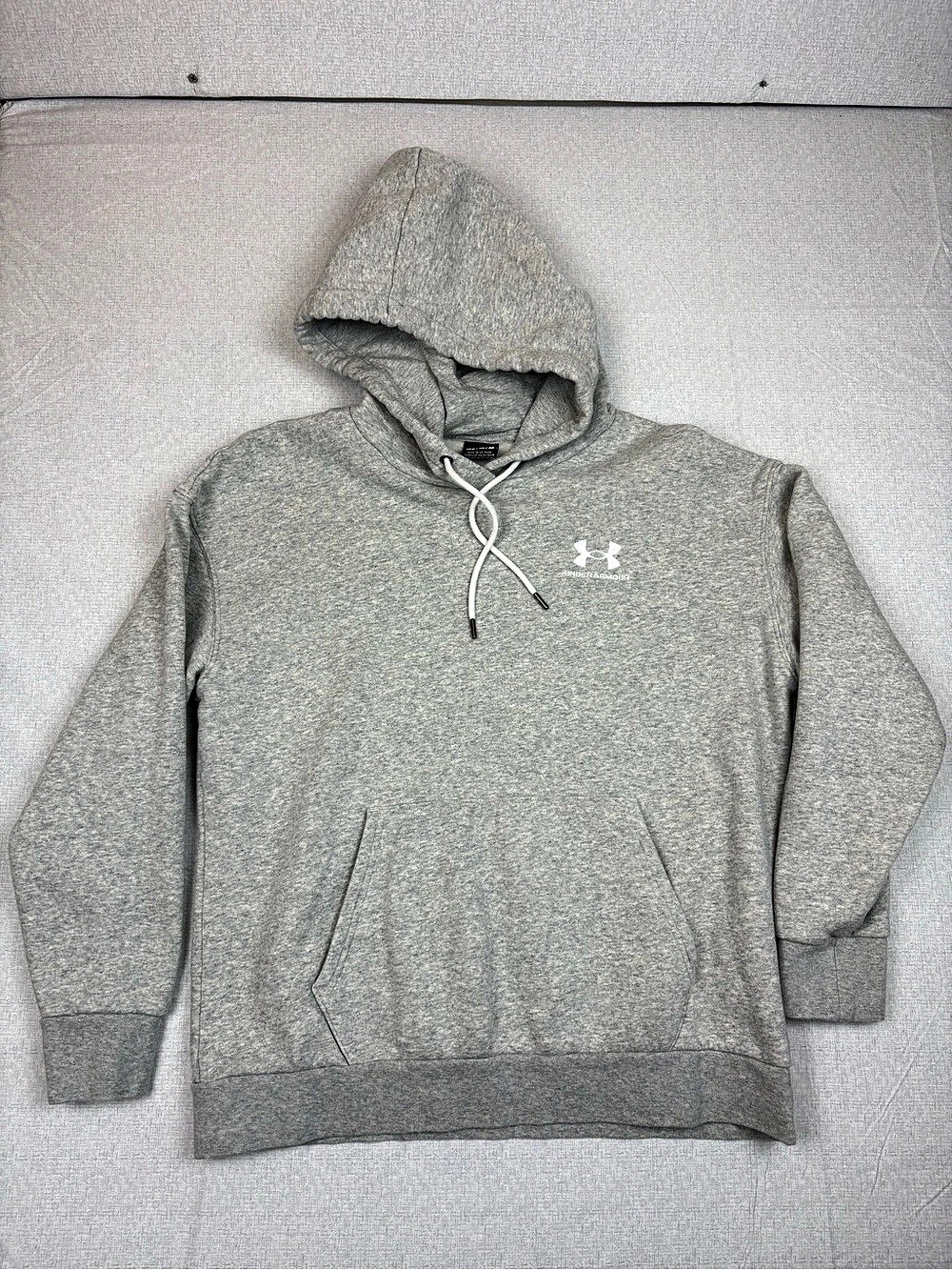 Under Armour Men's UA Rival Fleece Logo Hoodie Gray Medium